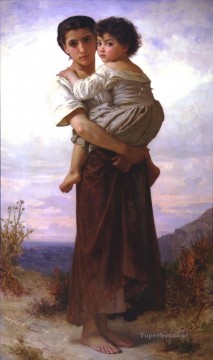 William Adolphe Bouguereau Painting - Jeunes bohemiennes Realism William Adolphe Bouguereau